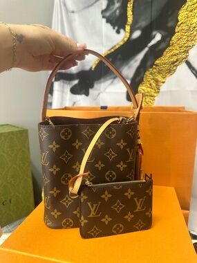 Louis Vuitton All In BB Monogram Bucket Bag in Brown w/2 Straps NWT